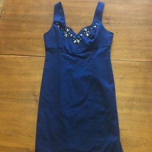 INC Navy Blue Size 6 beaded dress